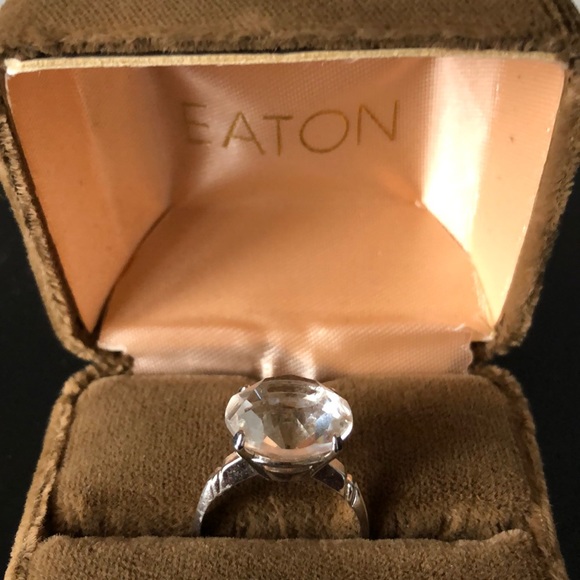 925 silver Jewelry - Antique Vintage solitaire cz sterling silver ring